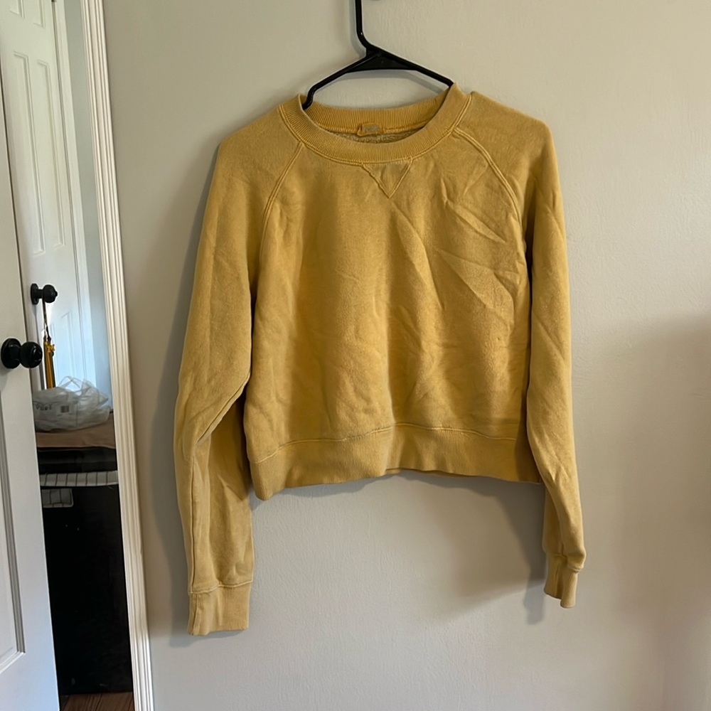 PacSun cropped yellow sweatshirt